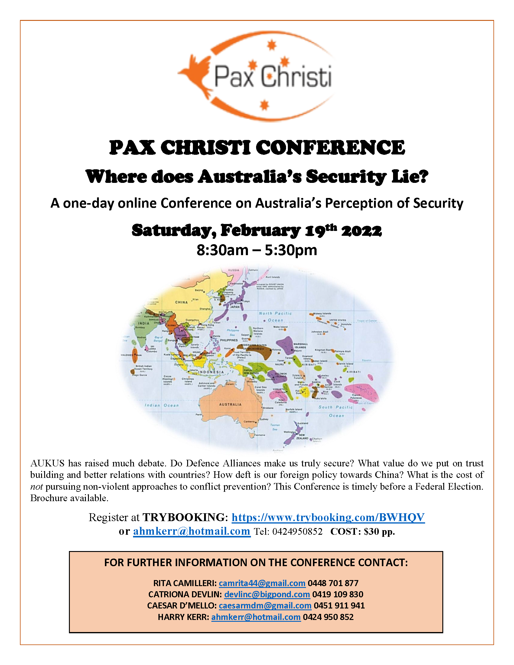 You are currently viewing Where does Australia’s Security Lie? Pax Christi Australia Conference