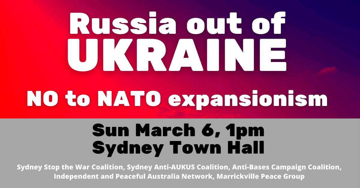 RUSSIA OUT OF UKRAINE NO TO NATO EXPANIONISM