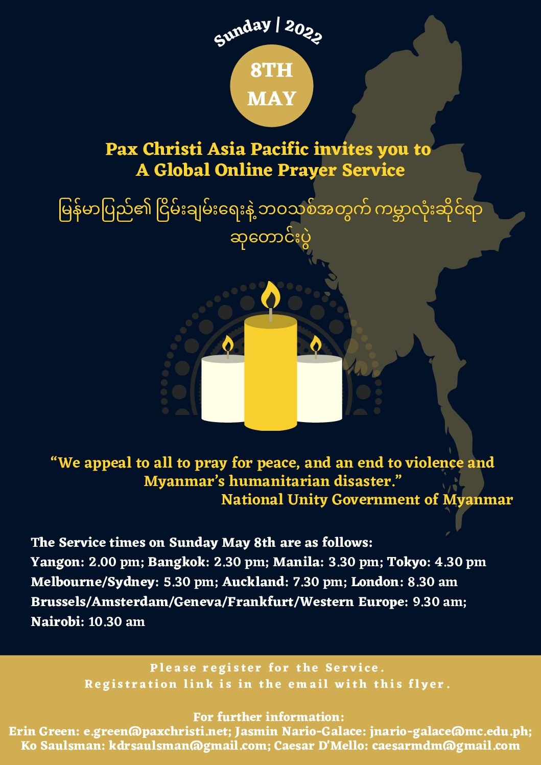 Global Online Prayer Service for Myanmar