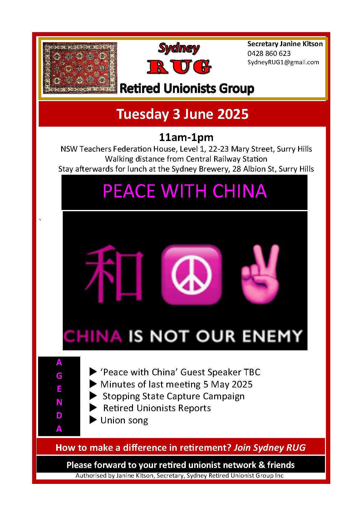 You are currently viewing PEACE WITH CHINA