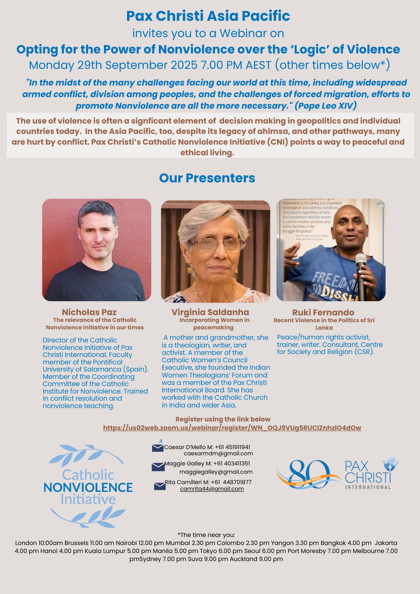 OPTING FOR THE POWER OF NONVIOLENCE OVER THE 'LOGIC' OF VIOLENCE @ Online